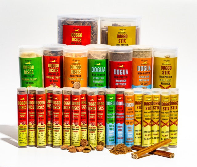 dog treats and hydration mixes