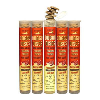 Doggo Discs Beef / 5 Tubes - 150 treats