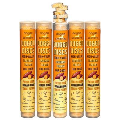 Doggo Discs Sweet Potato / 5 Tubes - 150 treats
