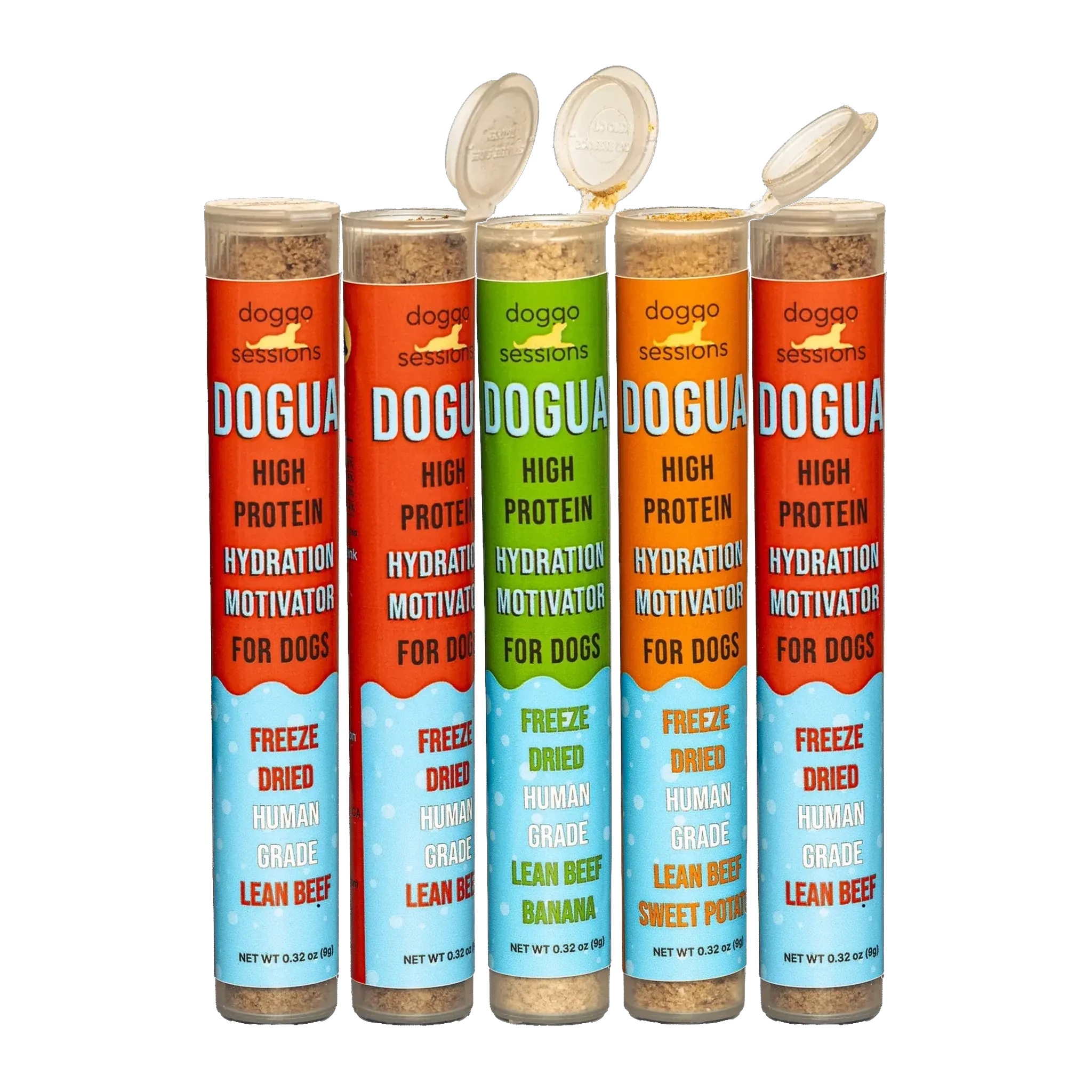 Dogua mixed-flavor hydration motivator, five Treat Tubes