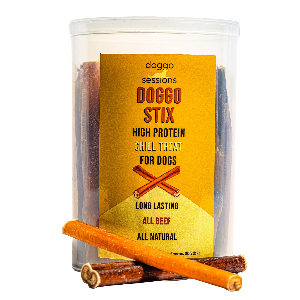 Doggo Stix all-beef chews, Keg with 28+ Stix